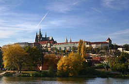 Zicht op Hradčany en de burcht