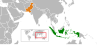 Location map for Indonesia and Pakistan.