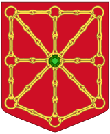 Navarra arması, günümüzde yerinde düz kırmızı bir boşluk bulunmaktadır