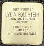 Stolperstein für Lydia Goldstein