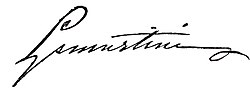 Alphonse de Lamartines signatur