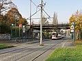 Straßenbahnhaltestelle „Bahnhof Gliesmarode“ vor ihrem Abriss