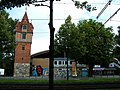 Eisstadion am mittelalterlichen Pferdeturm