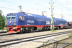 IORE 110+109 in Gällivare 11. August 2004