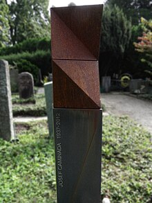 Josef Caminada (1937–2012) Goldschmied, Eisenplastiker. Grab, Friedhof Rehalp, Zürich