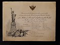 Invitation to the 1886 dedication ceremony for the Statue of Liberty