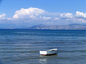 Korfu'dan Yunanistan ve Arnavutluk görüntüsü