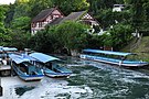 Anleger am Rheinfall von Norden