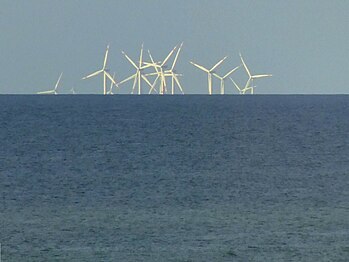 Windpark vor der belgischen Küste.