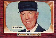 Photograph of Red Flaherty on a baseball card