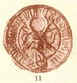 Vollwappen-Siegel des Burggrafen Jeschke von Dohna, 1401