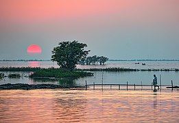 Tanguar Haor bei Sonnenuntergang