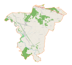 Mapa konturowa gminy Zapolice, blisko centrum na dole znajduje się punkt z opisem „Rembieszów-Kolonia”