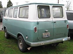 Rear view of the van