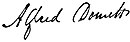 Firma di Alfred Domett