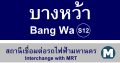 Bang Wa station sign (BTS) after the opening of MRT