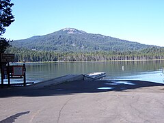 Brown Mountain from across Lake of the Woods