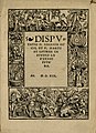 Titelseite von Disputatio d. Iohannis Eccii, et p. Martini Luther in studio Lipsensi futura, Leipzig 1519