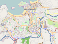 Mapa konturowa San Sebastián, u góry znajduje się punkt z opisem „San Sebastián”