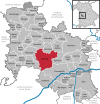 Lage der Gemeinde Harburg im Landkreis Donau-Ries