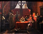 The Examination of Savonarola (1846) by François Marius Granet (Musée des Beaux-Arts de Lyon, Lyon)