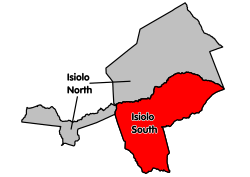 Location of Isiolo South Constituency in Isiolo County