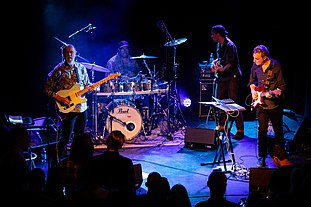 John Scofield at the stage of Energimølla. The concert was part of Kongsberg Jazzfestival and took place on 06. July 2017. Lineup: John Scofield (guitar) Dennis Chambers (drums) Avi Bortnick (guitar) Andy Hess (bass guitar)