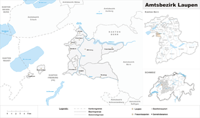 Karte von Amtsbezirk Laupen