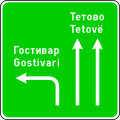 Pre-signaling of directions on the extra-urban road