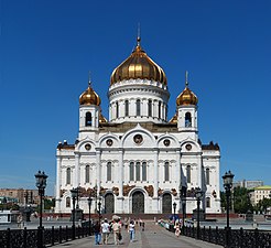 Russian Revival - Cathedral of Christ the Saviour, Moscow, Russia, 1839–1860, destroyed in 1931 and rebuilt in 1995–2000