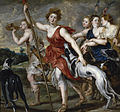 Barocke Diagonalkomposition. Peter Paul Rubens: Diana.