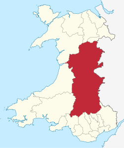 Powys – Localizzazione