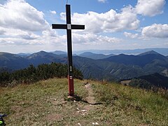 Krzyż na szczycie Rakytova