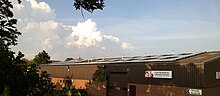 Solar panels on the Rose Calendars factory roof