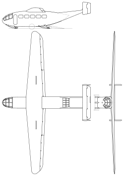 Az R–21 háromnézeti rajza