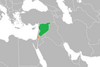 Location map for the State of Palestine and Syria.