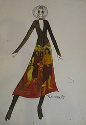 Σχέδιο μόδας του Γιάννη Τσεκλένη. Συλλογή ΠΛΙ, Ναύπλιο