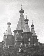 Trinity church with five hipped roofs. Nyonoksa (Arkhangelsk region)