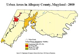 Kaart van Allegany County