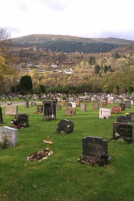 The graveyard surrounding the church