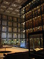 The interior of the "Marble Cube," Yale University's Beinecke Rare Books and Manuscripts Library.