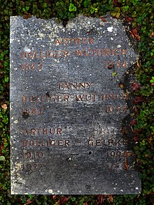 Britta Bolliger-Gelpke (1927–2018) Bildende Künstlerin. Arthur Bolliger-Gelpke (1910–1998), Grab auf dem Friedhof am Hörnli