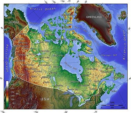 Location map/data/CanadaTerrain is located in Canada