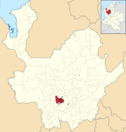 Location of Medellin in Antioquia