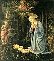 Fra Filippo Lippi, Anbetung von Altarretabel der Cappella dei Magi, 1458–1460, Tempera auf Pappelholz, Palazzo Medici, Florenz (heute Staatliche Museen zu Berlin - Gemäldegalerie)