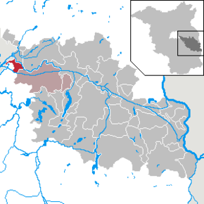 Poziția Gosen-Neu Zittau pe harta districtului Oder-Spree