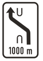 Signboard – change of driving direction