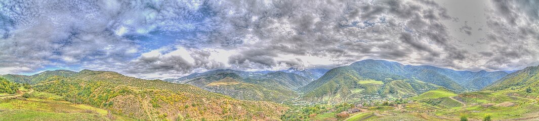 Panorama of Khachardzan and surrounding mountains