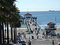 Manhattan Beach pier from Manhattan Beach Boulevard