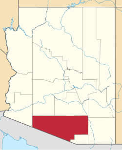 Karte von Pima County innerhalb von Arizona